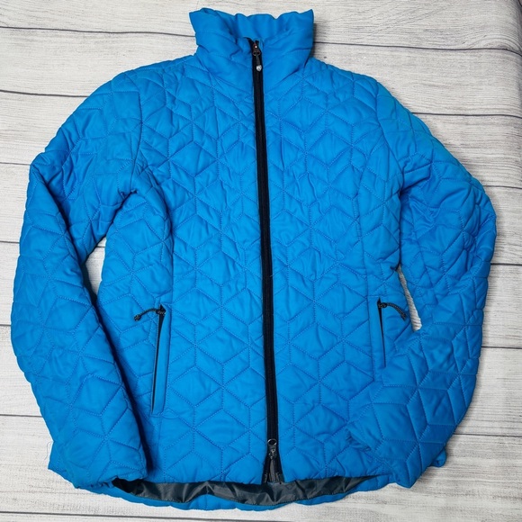 Noble Equestrian Quilted Jacket Womens Small Turquoise Blue Riding - Picture 1 of 6